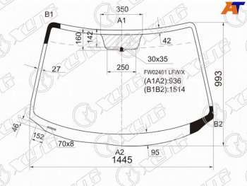 Стекло лобовое Mazda 3 03-06 XYG FW02461 LFW/X