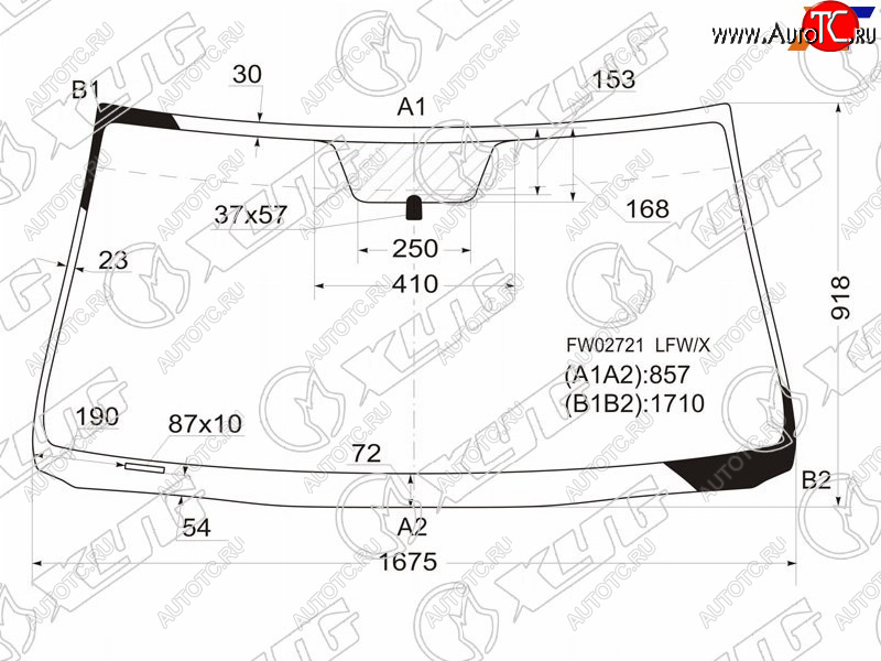 11 999 р. Стекло лобовое Toyota Sequoia 07-17  Tundra 06-22 XYG FW02721 LFW/X  с доставкой в г. Пермь