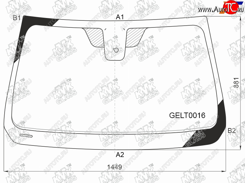 4 999 р. Стекло лобовое (Датчик дождя) Geely Atlas 16-                                                        KMK GELT0016  с доставкой в г. Пермь