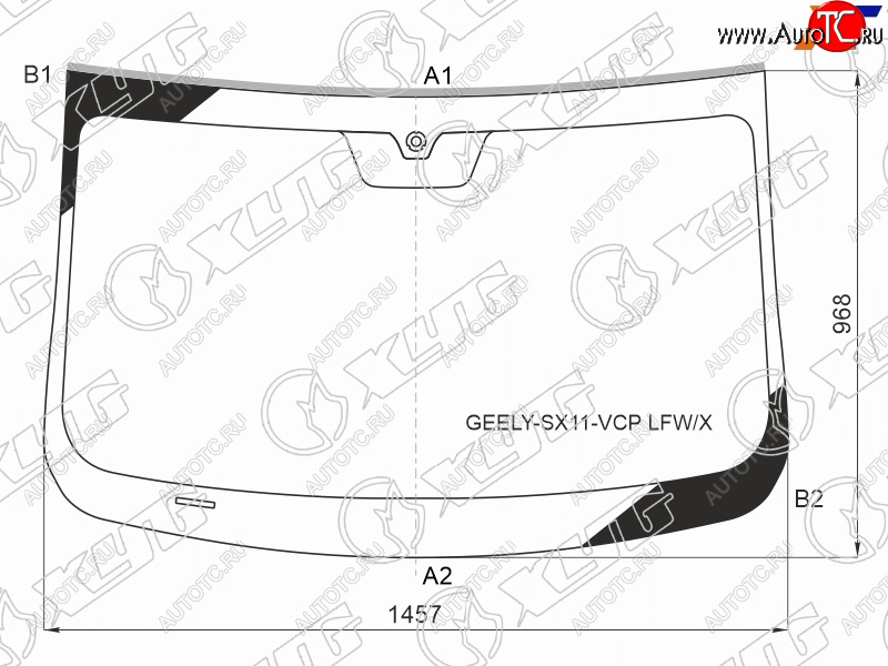 6 999 р. Стекло лобовое (Молдинг) Geely Coolray 18-24  Belgee X50 23- XYG GEELY-SX11-VCP LFW/X  с доставкой в г. Пермь