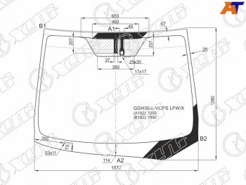 14 999 р. Стекло лобовое (Датчик дождя) Toyota Alphard (H30) 15-23  Vellfire 15- XYG GGH30-L-VCPS LFW/X  с доставкой в г. Пермь. Увеличить фотографию 1