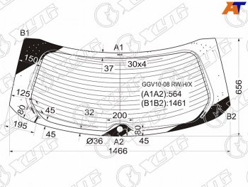 10 399 р. Стекло заднее (Цвет зеленый Обогрев Антенна) Toyota Venza 08-16 XYG GGV10-08 RW/H/X  с доставкой в г. Пермь. Увеличить фотографию 1