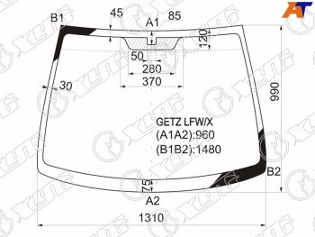 Стекло лобовое Hyundai Getz 02-11  Click 02-11 XYG GETZ LFW/X