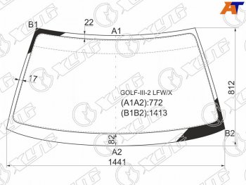 Стекло лобовое Volkswagen Golf 91-99  Jetta 91-98  Vento 92-95 XYG GOLF-III-2 LFW/X