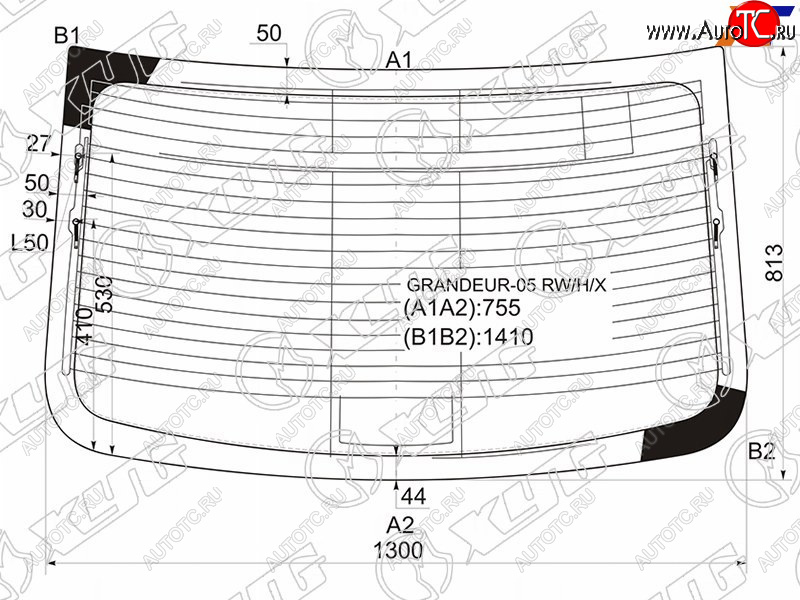 13 199 р. Стекло заднее (Цвет зеленый Обогрев Антенна) Hyundai Azera 05-16  Grandeur 05-16 XYG GRANDEUR-05 RW/H/X  с доставкой в г. Пермь