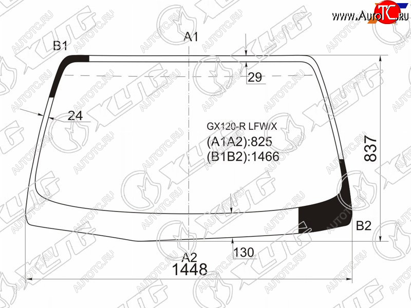 7 999 р. Стекло лобовое TOYOTA VEROSSA 01-04 XYG GX120-R LFW/X  с доставкой в г. Пермь