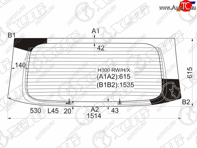7 999 р. Стекло заднее (Цвет зеленый Обогрев) Hyundai H1 07-22  Starex 07-17 XYG H300 RW/H/X  с доставкой в г. Пермь