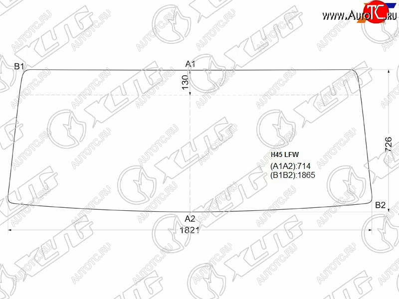 13 299 р. Стекло лобовое (широкая кабина) Dongfeng 1062 05-  1064 05-19  1074 05-19  1091 05-19  Nissan At XYG H45 LFW  с доставкой в г. Пермь