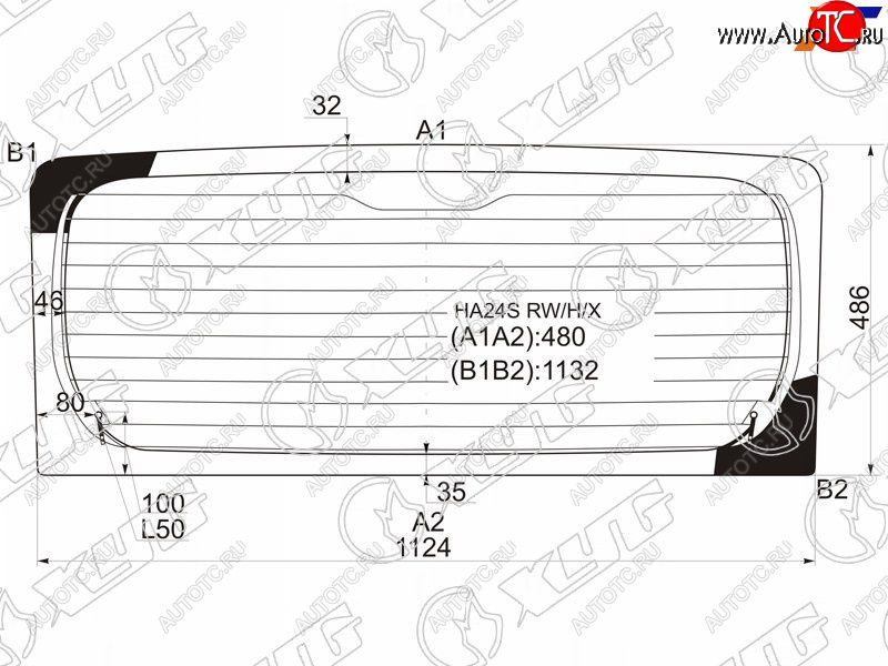 7 999 р. Стекло заднее (Цвет зеленый Обогрев) Mazda Carol 04-09  Nissan Pino 07-10  Suzuki Alto 04-09 XYG HA24S RW/H/X  с доставкой в г. Пермь