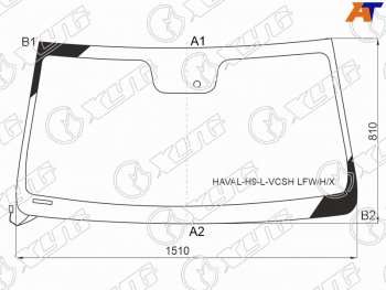 Стекло лобовое (Обогрев щеток Датчик дождя) Haval H9 15-17 XYG HAVAL-H9-L-VCSH LFW/H/X