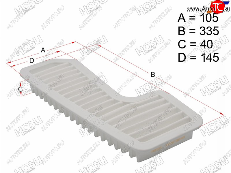 479 р. Фильтр воздушный HOSU  Toyota Mark 2 ( X100,  Qualis,  X110) - RAV4 ( CA20,  XA30,  XA305,  XA40,  XA50)  с доставкой в г. Пермь
