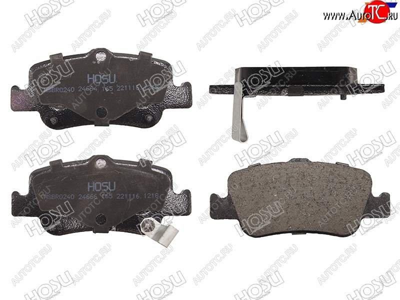 839 р. Колодки тормозные задние RH-LH SAT Toyota Corolla E140 седан дорестайлинг (2007-2010)  с доставкой в г. Пермь