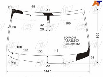 Стекло лобовое Nissan X-Trail 07-15 FUYAO 6047AGN