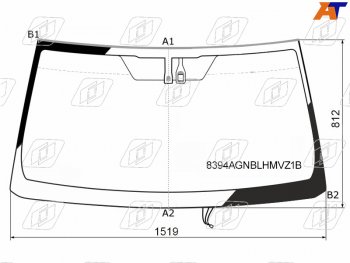 Стекло лобовое (Обогрев щеток Датчик дождя Молдинг) Toyota Land Cruiser Prado (J150) 09-20  Lexus FUYAO 8394AGNBLHMVZ1B