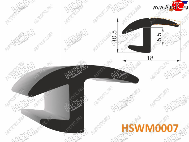 191 р. Молдинг универсальный (18mm) - бухта 30 м.(цена за 1метр) HOSU HSWM0007  с доставкой в г. Пермь