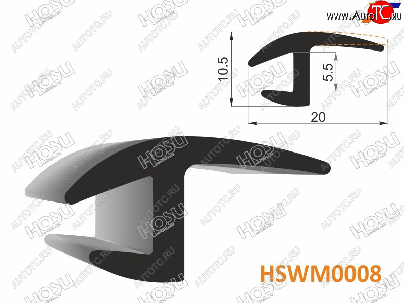 191 р. Молдинг универсальный (20mm) - бухта 30 м.(цена за 1метр) HOSU HSWM0008  с доставкой в г. Пермь