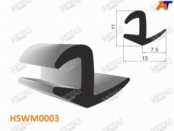 176 р. Молдинг универсальный (тип 8 mm U-LIP) - бухта 30 м.(цена за 1метр) HOSU HSWM0003  с доставкой в г. Пермь. Увеличить фотографию 1