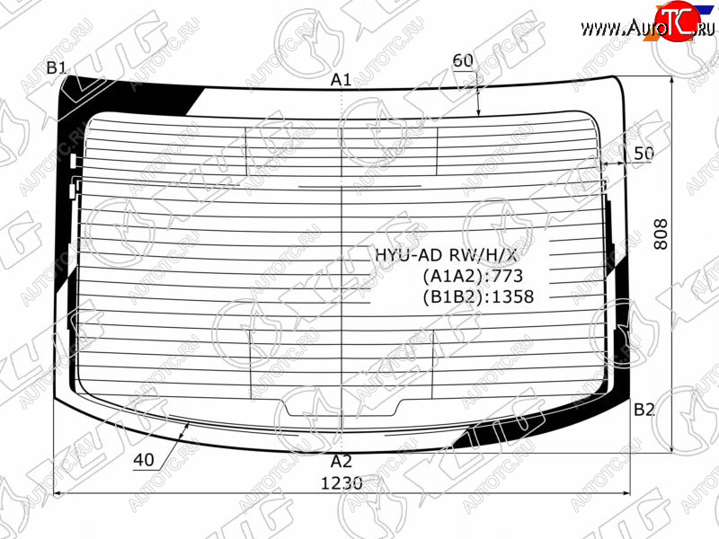 12 449 р. Стекло заднее (Цвет зеленый Обогрев Антенна) Hyundai Elantra 15-20 XYG HYU-AD RW/H/X  с доставкой в г. Пермь