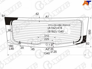 12 449 р. Стекло заднее (Цвет зеленый Обогрев) Hyundai i30 07-12 XYG HYU-I30-HBK RW/H/X  с доставкой в г. Пермь. Увеличить фотографию 1
