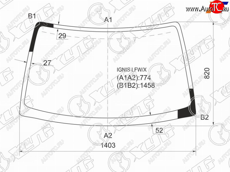 6 349 р. Стекло лобовое Chevrolet Cruze 01-08  Subaru Justy 03-07  Suzuki Ignis 00-07  Swift 00-04 XYG IGNIS LFW/X  с доставкой в г. Пермь