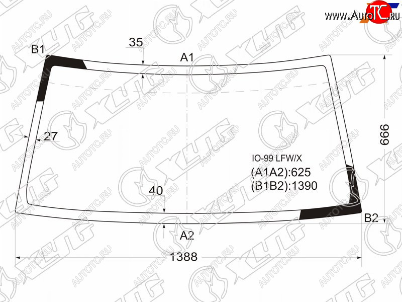 4 199 р. Стекло лобовое Mitsubishi Pajero iO 98-07  Pajero Pinin 98-05 XYG IO-99 LFW/X  с доставкой в г. Пермь