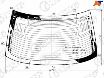 10 249 р. Стекло заднее (Цвет зеленый Обогрев Антенна) Lexus IS 13-20 XYG IS-14 RW/H/X  с доставкой в г. Пермь. Увеличить фотографию 1
