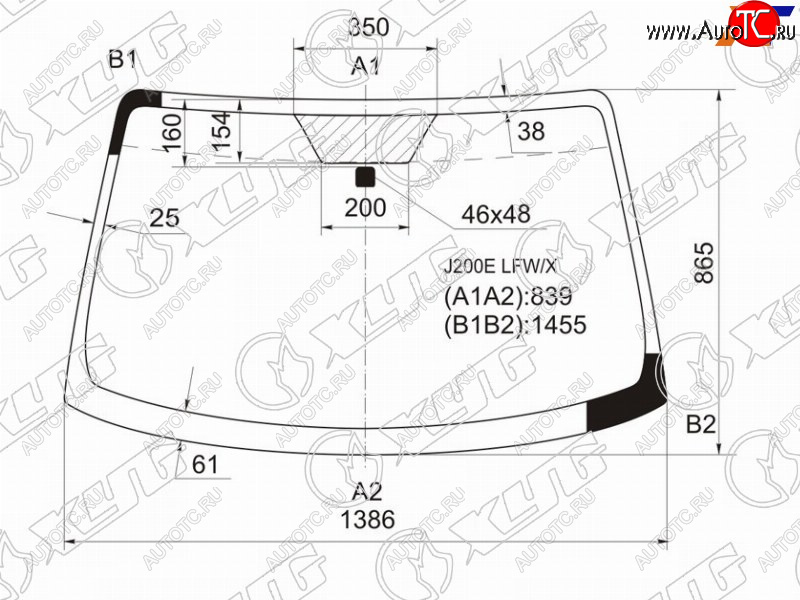 4 999 р. Стекло лобовое Daihatsu Be-Go 06-16  Terios 06-  Toyota Rush 06-16 XYG J200E LFW/X  с доставкой в г. Пермь