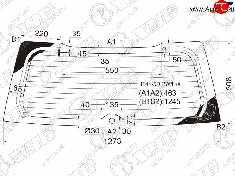 7 199 р. Стекло заднее (Цвет зеленый Обогрев 5D WGN) Mitsubishi Lancer 02-10  Lancer Cedia 00-03 XYG JT41-5D RW/H/X  с доставкой в г. Пермь