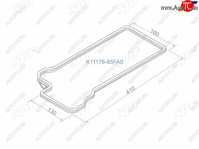 299 р. Прокладка клапанной крышки SZ H20A, H25A H27A, 98-05 GrandVitara XL-7 правая SAT K11176-85FA0  с доставкой в г. Пермь