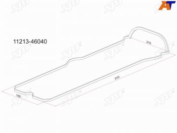 379 р. Прокладка клапанной крышки TY 1JZ2JZ-FSE, 00- Mark 110BrevisProgresVerossa SAT K11213-46040  с доставкой в г. Пермь. Увеличить фотографию 1