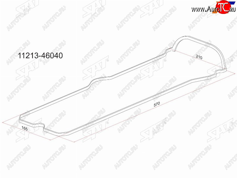379 р. Прокладка клапанной крышки TY 1JZ2JZ-FSE, 00- Mark 110BrevisProgresVerossa SAT K11213-46040  с доставкой в г. Пермь