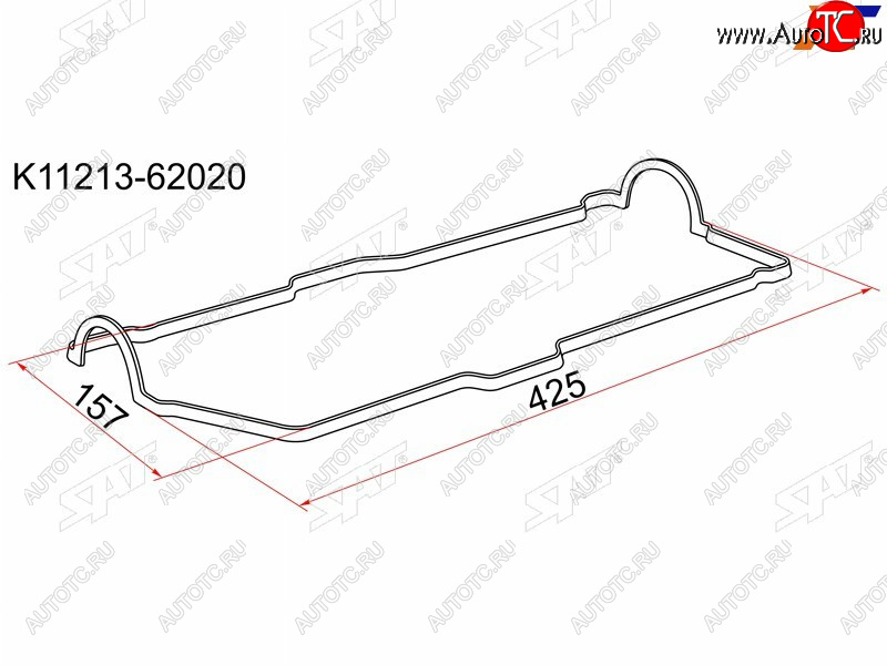 265 р. Прокладка клапанной крышки TY 3-4VZ-FE, 5VZ-FE, LH=RH SAT K11213-62020  с доставкой в г. Пермь
