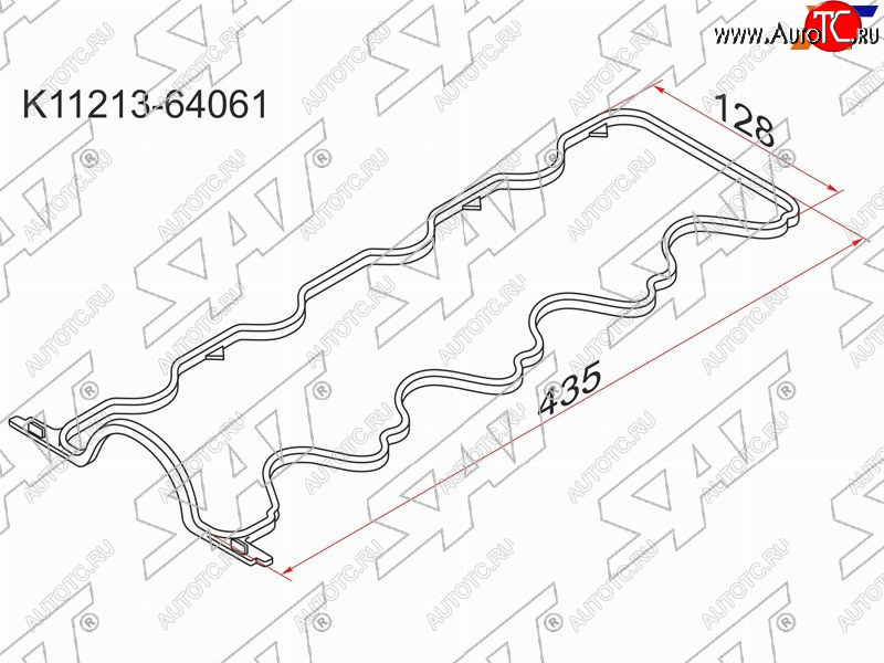 280 р. Прокладка клапанной крышки TY 2-3C# 93-, без отверстий под болты SAT K11213-64061  с доставкой в г. Пермь