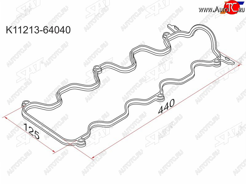 211 р. Прокладка клапанной крышки TY 1-2C# -93 SAT K11213-64040  с доставкой в г. Пермь
