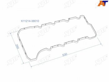 399 р. Прокладка клапанной крышки LEXUS LX570 07-  3URFE №2 SAT K11214-38010  с доставкой в г. Пермь. Увеличить фотографию 1