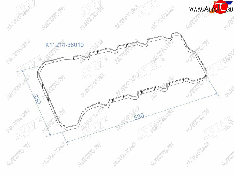 399 р. Прокладка клапанной крышки LEXUS LX570 07-  3URFE №2 SAT K11214-38010  с доставкой в г. Пермь