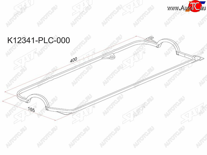 243 р. Прокладка клапанной крышки HO D15B, D17A, Civic ES1 SAT K12341-PLC-000  с доставкой в г. Пермь