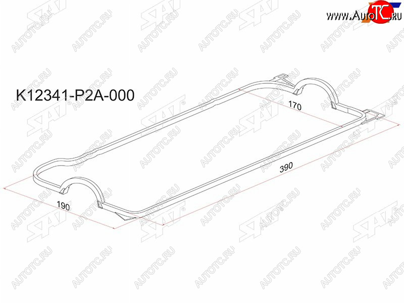 235 р. Прокладка клапанной крышки HO D13BD15B, D16A, 91-97 SAT K12341-P2A-000  с доставкой в г. Пермь