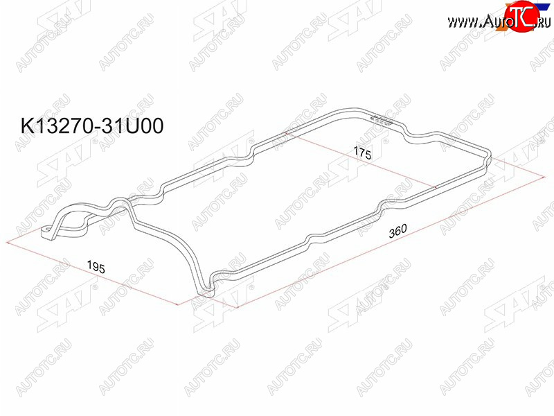 233 р. Прокладка клапанной крышки RH NS VQ20VQ25VQ30DE 94-98 SAT K13270-31U00  с доставкой в г. Пермь