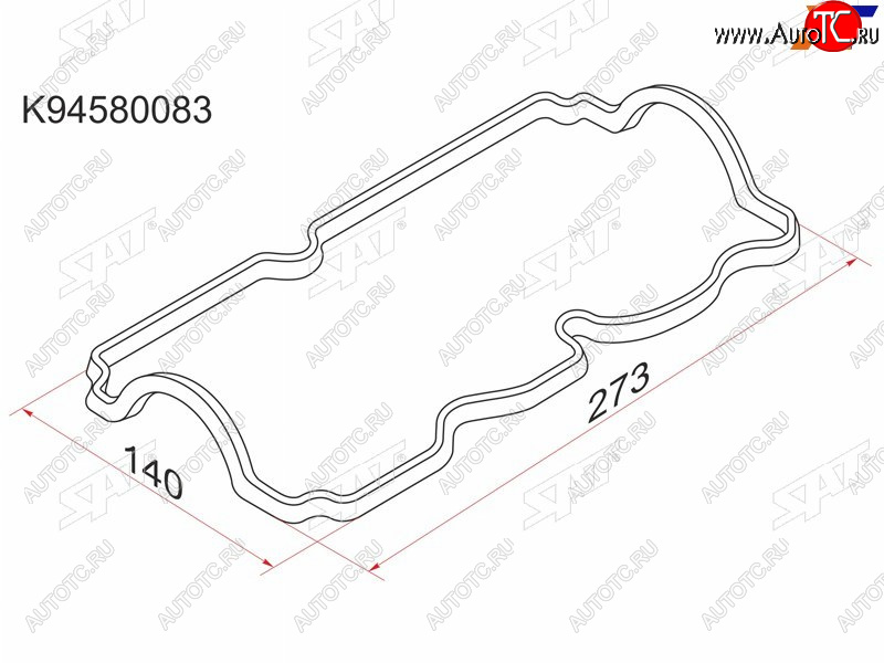 103 р. Прокладка клапанной крышки DW MatizTico 0.8 (F8CV) 98-, CH Spark 0.8 05- SAT K94580083  с доставкой в г. Пермь