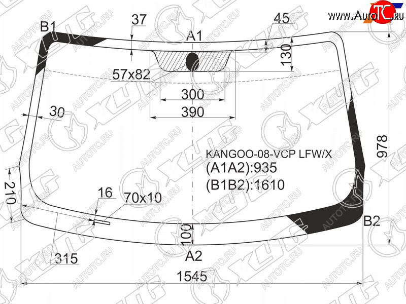 6 899 р. Стекло лобовое Mercedes-Benz Citan 12-19  Renault Kangoo 08-16 XYG KANGOO-08-VCP LFW/X  с доставкой в г. Пермь