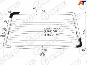 7 999 р. Стекло заднее (Цвет зеленый Обогрев Фонари хрусталь) Toyota Corolla (E100) 91-02  Sprinter 93-02 XYG KE106-1 RW/H/X  с доставкой в г. Пермь. Увеличить фотографию 1