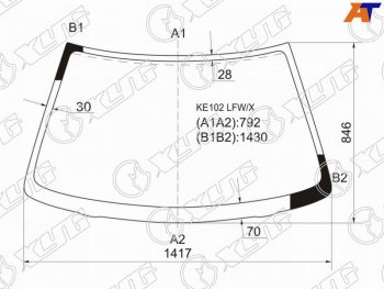 Стекло лобовое Toyota Corolla Levin 91-95  Sprinter Trueno 91-95 XYG KE102 LFW/X