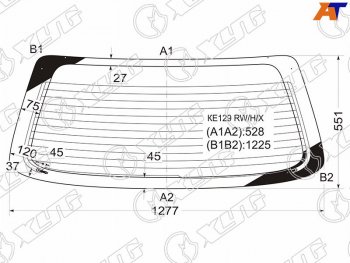 8 699 р. Стекло заднее (Цвет зеленый Обогрев) Toyota Corolla Spacio (E110) 97-01 XYG KE129 RW/H/X  с доставкой в г. Пермь. Увеличить фотографию 1
