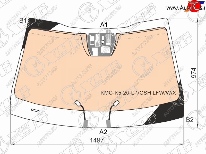 21 099 р. Стекло лобовое (Обогрев полный Датчик дождя) Kia K5 19- XYG KMC-K5-20-L-VCSH LFW/W/X  с доставкой в г. Пермь