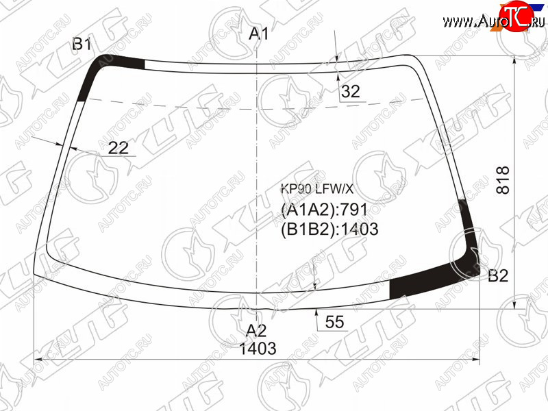 4 699 р. Стекло лобовое Toyota Starlet 95-99 XYG KP90 LFW/X  с доставкой в г. Пермь