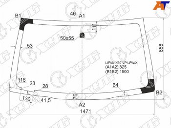 Стекло лобовое Lifan X60 12-22 XYG LIFAN-X60-VP LFW/X