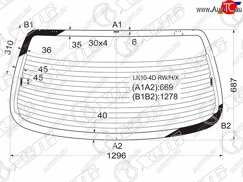 7 849 р. Стекло заднее (Цвет зеленый Обогрев) Toyota Echo 99-05  Platz 99-05 XYG LK10-4D RW/H/X  с доставкой в г. Пермь