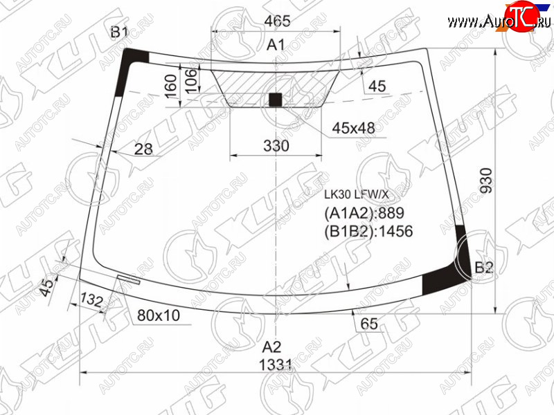 5 599 р. Стекло лобовое XYG  Toyota Belta/Yaris  XP90 - Yaris  XP90  с доставкой в г. Пермь