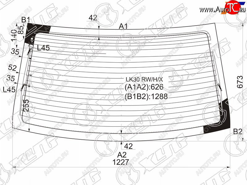 8 799 р. Стекло заднее (Цвет зеленый Обогрев Антенна) Toyota Belta 05-12  Vios 07-13  Yaris 05-13 XYG LK30 RW/H/X  с доставкой в г. Пермь